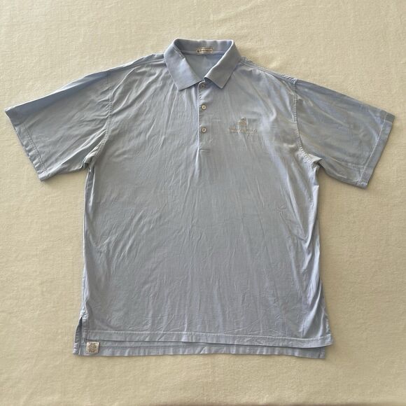 Peter Millar Polo Light Blue Button Up Pelican Hills Sz L Please Read - Picture 3 of 14